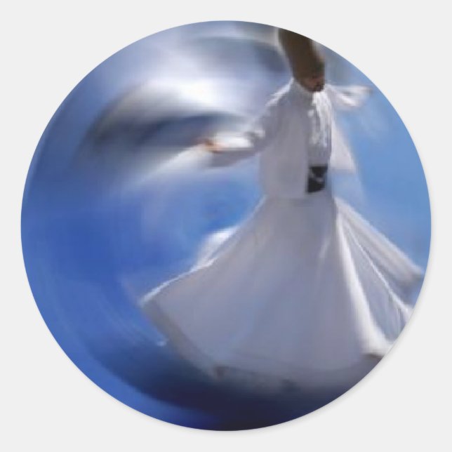 whirling_dervish runder aufkleber (Vorderseite)