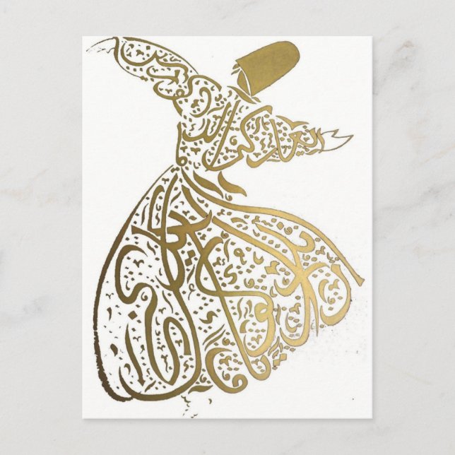 Whirling Sufi Dervish Postkarte (Vorderseite)