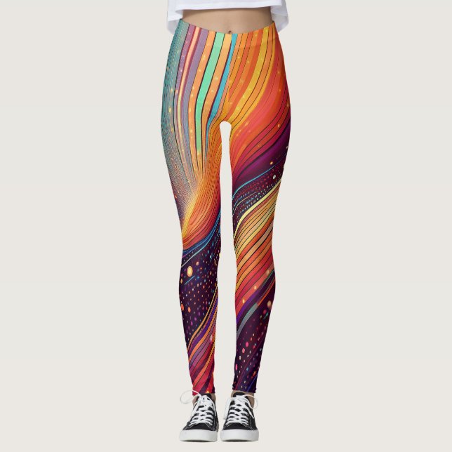 Whirlpool Abstrakt Leggings (Vorderseite)