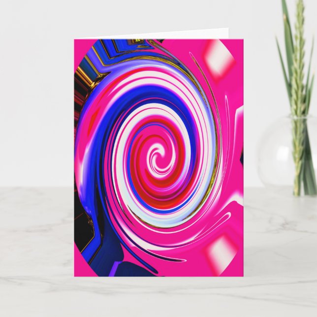 Whirlpool abstrakte Kunst Feiertagskarte (Vorderseite)