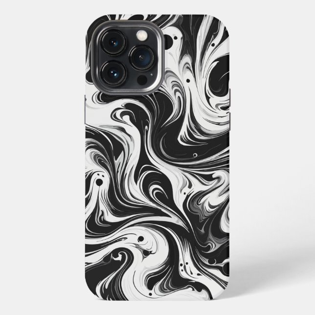 Whirlpool des Tintenmusters iPhone 13 Pro Max Hülle (Rückseite)