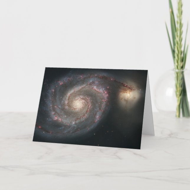 Whirlpool Galaxy (Space) (Universe) (Messier 51A) Karte (Vorderseite)