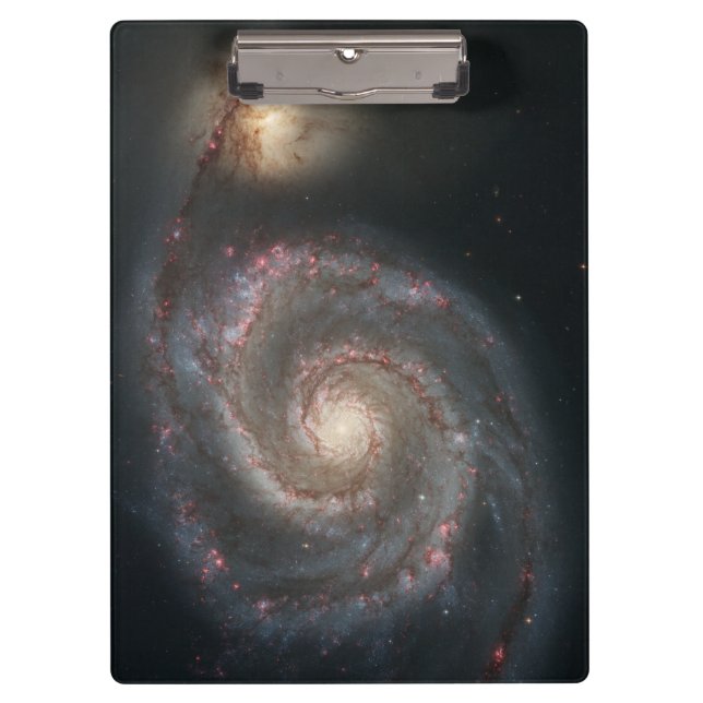 Whirlpool Galaxy (Space) (Universe) (Messier 51A) Klemmbrett (Vorderseite)