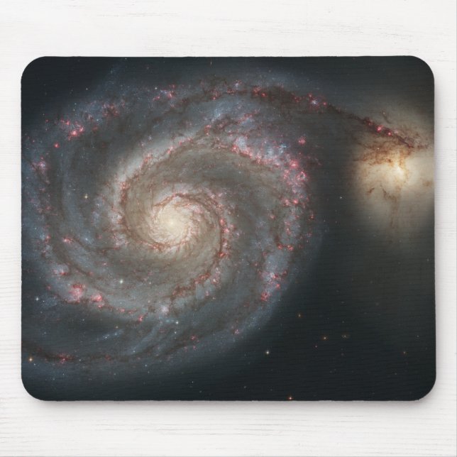 Whirlpool Galaxy (Space) (Universe) (Messier 51A) Mousepad (Vorne)