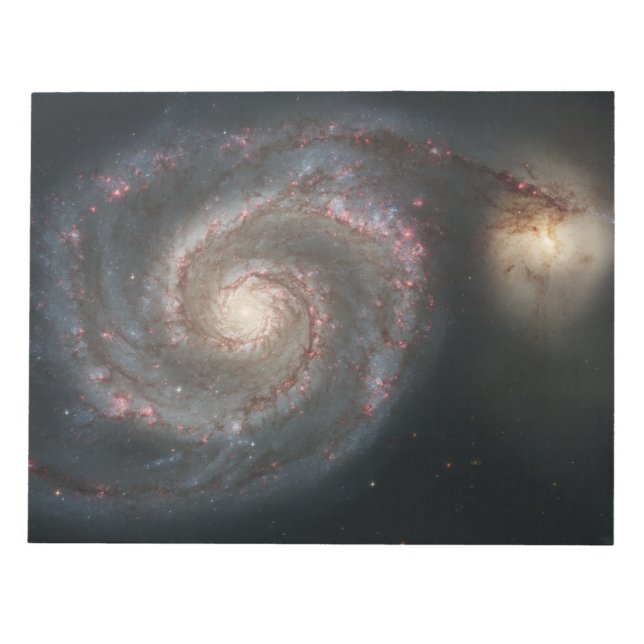 Whirlpool Galaxy (Space) (Universe) (Messier 51A) Notizblock (Vorderseite)