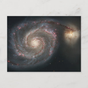 Whirlpool Galaxy (Space) (Universe) (Messier 51A) Postkarte