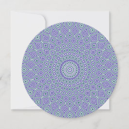 Whirlpool Mosaik Round Note Card in Blau Dankeskarte
