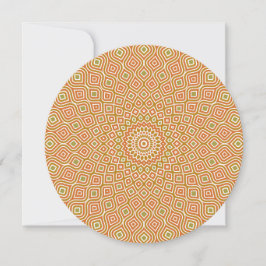 Whirlpool Mosaik Round Note Card in Gold und Olive Dankeskarte