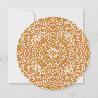 Whirlpool Mosaik Round Note Card in Gold und Olive Dankeskarte