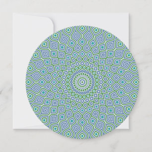 Whirlpool-Mosaik-Rundeinladung in Blaugrün Einladung