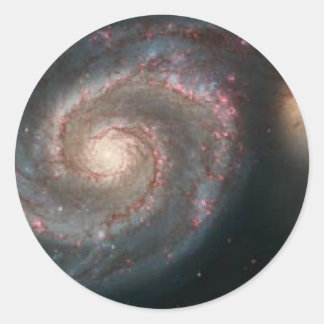 Whirlpoolgalaxie Runder Aufkleber