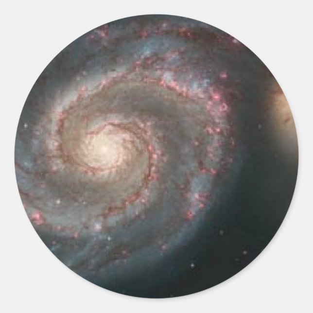 Whirlpoolgalaxie Runder Aufkleber (Vorderseite)