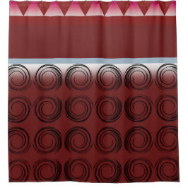 Whirlwind Ruby : Rideau de douche géométrique mode