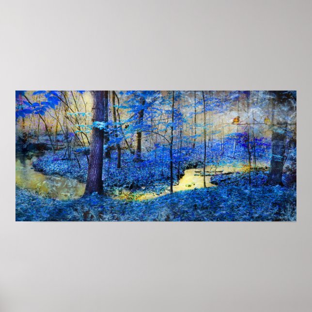 Whisher, affiche du paysage naturel, paysage bleu, (Devant)