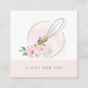 Whisk en bois Blush Rose Floral Certificat cadeau