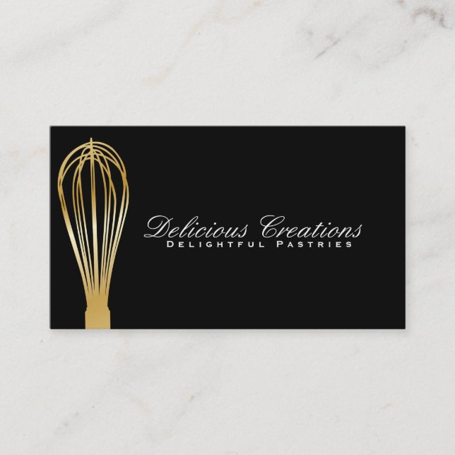 Whisk (Gold) | Kulinarischer Meister Visitenkarte (Vorderseite)