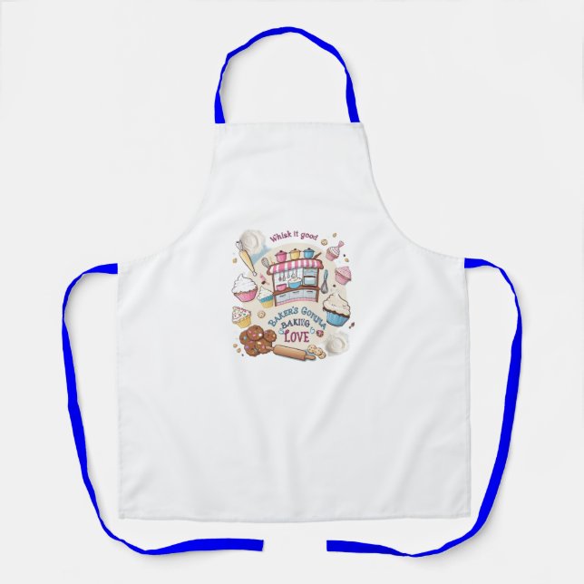 "Whisk It Good KitchenÜberall Print Schürze, Mitte Schürze (Vorderseite)