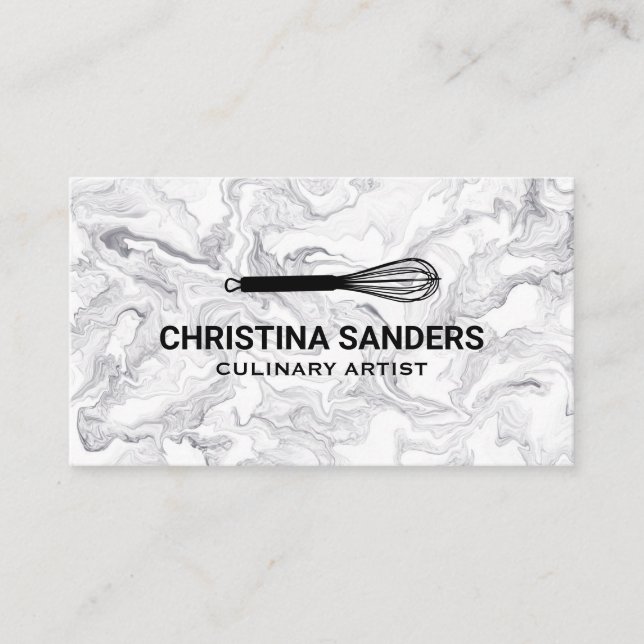 Whisk Marble | Master Business Card Visitenkarte (Vorderseite)