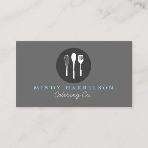WHISK SPOON SPATULA LOGO 5 für Bäckerei, Catering Visitenkarte