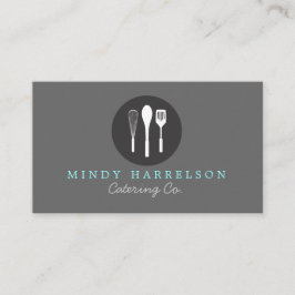 WHISK SPOON SPATULA LOGO 5 für Bäckerei, Catering Visitenkarte