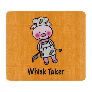 Whisk Taker Pig - Funny Koch Design Schneidebrett