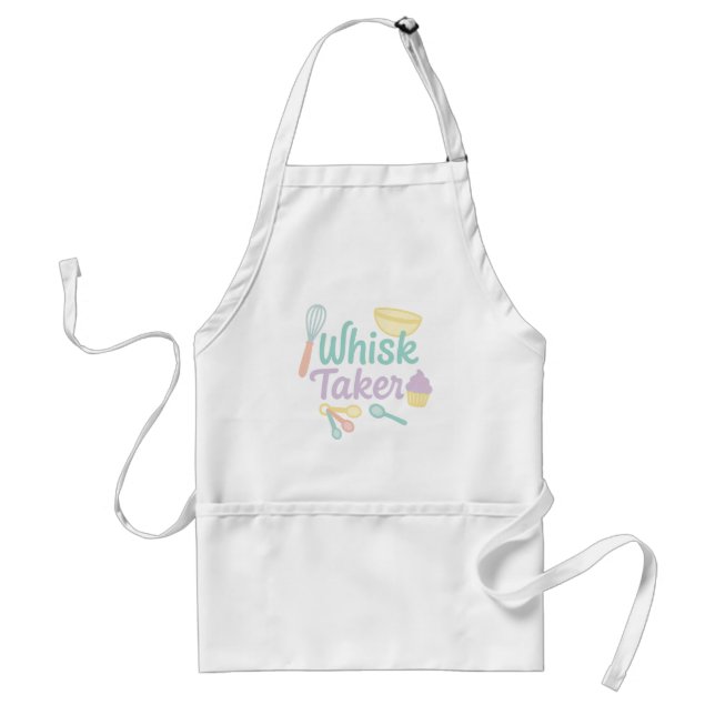 Whisk Taker – Playful Pastel Kitchen Apron Schürze (Vorne)
