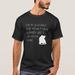 Whisker Away Cat Pun T - Shirt