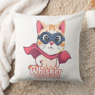 Whisker Warriors - Pastel Hero Cat Kissen