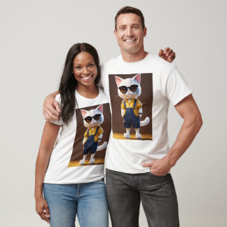 Whisker Whimsy T-Shirt – Perfekt süßes weißes Kätz
