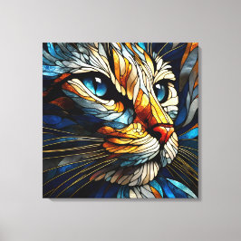 Whiskered Elegance - KI-generierte Katze Leinwanddruck