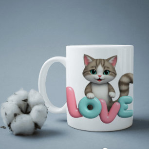 Whiskered Wonders: Meine beste Katze Saga Minimali Zweifarbige Tasse
