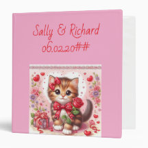 Whiskers & Blooms | Rosa Hochzeits-Fotoalbum mit K