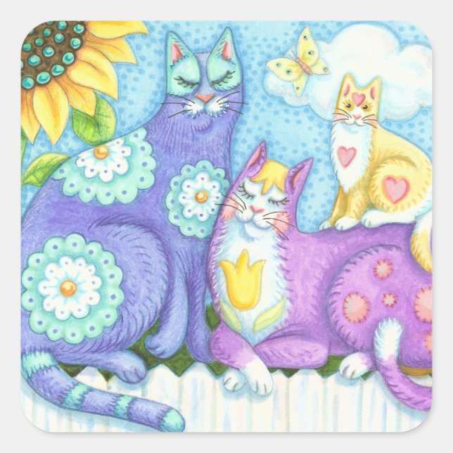 Whiskers Et Pureuses, TCHAT AMIS STICKERS Feuille (Devant)
