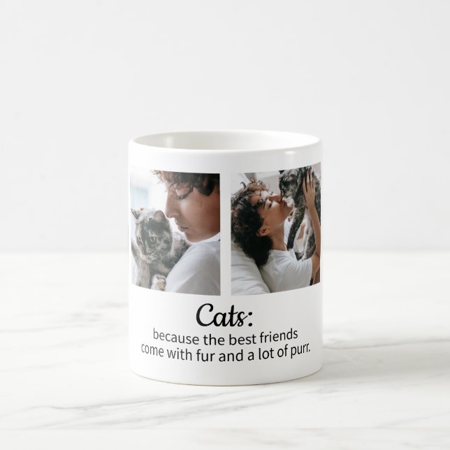 Whiskers, Purrs und Liebe Furry Friend Kaffeetasse (Mittel)
