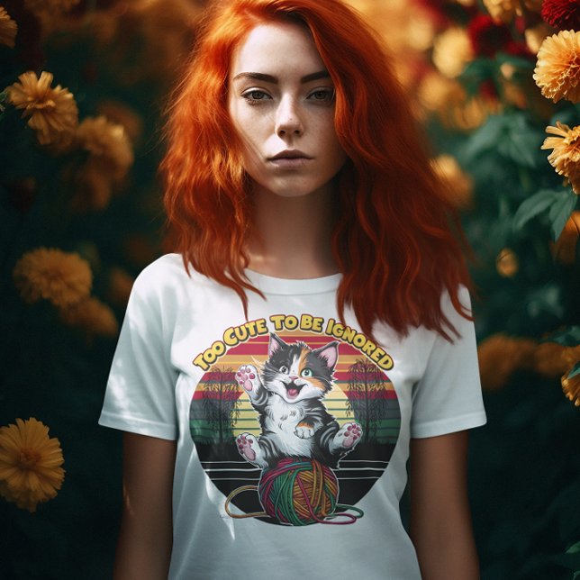 Whiskers und Garne zu niedlich, um ignoriert zu we T-Shirt (Von Creator hochgeladen)