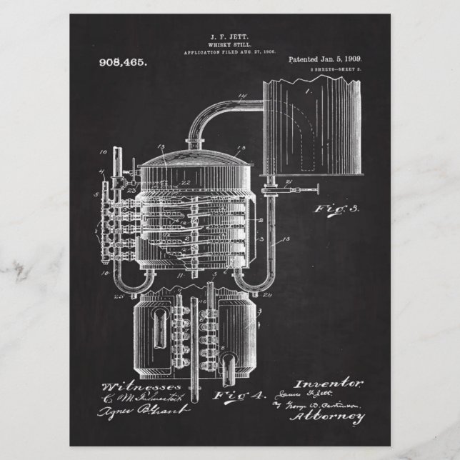 Whiskey 1909 noch menükarte (Vorderseite)