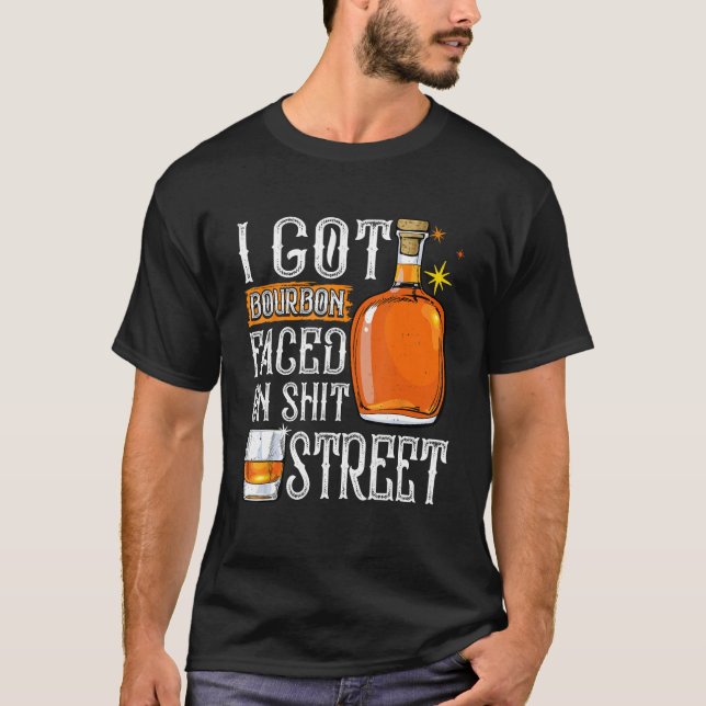 Whiskey and Bourbon Funny Drinking Party New Orlea T-Shirt (Vorderseite)