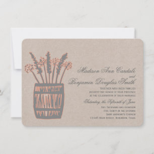 Whiskey Barrel von Weizen Rustikale Hochzeitseinla Einladung