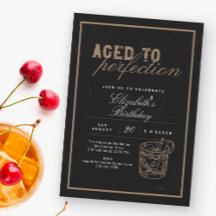 Whiskey Black Aged to Perfection Birthday Party