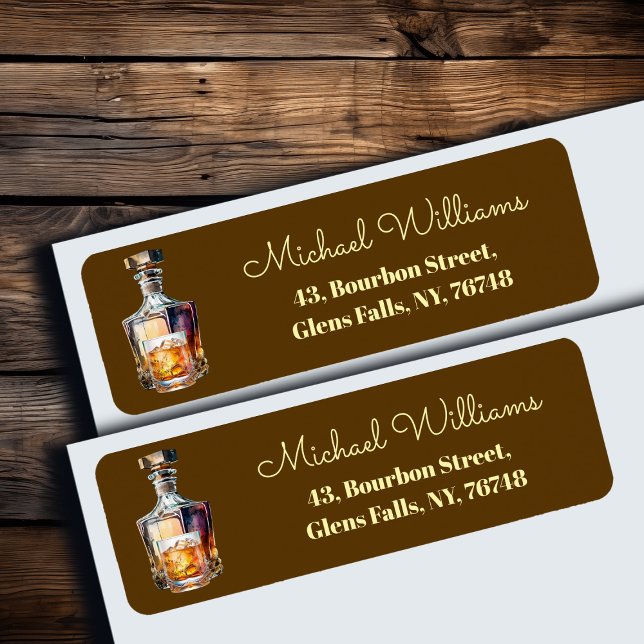 Whiskey Bottle Glass Return Address (Von Creator hochgeladen)