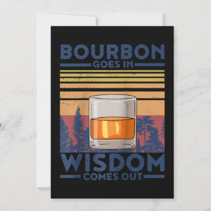 Whiskey Bourbon geht in Weisheit hervor Dankeskarte