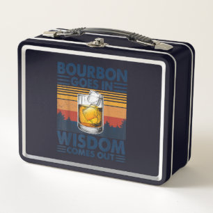 Whiskey Bourbon geht in Weisheit hervor Metall Brotdose