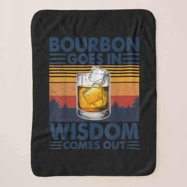 Whiskey Bourbon geht in Weisheit hervor Sherpadecke (Vorderseite)