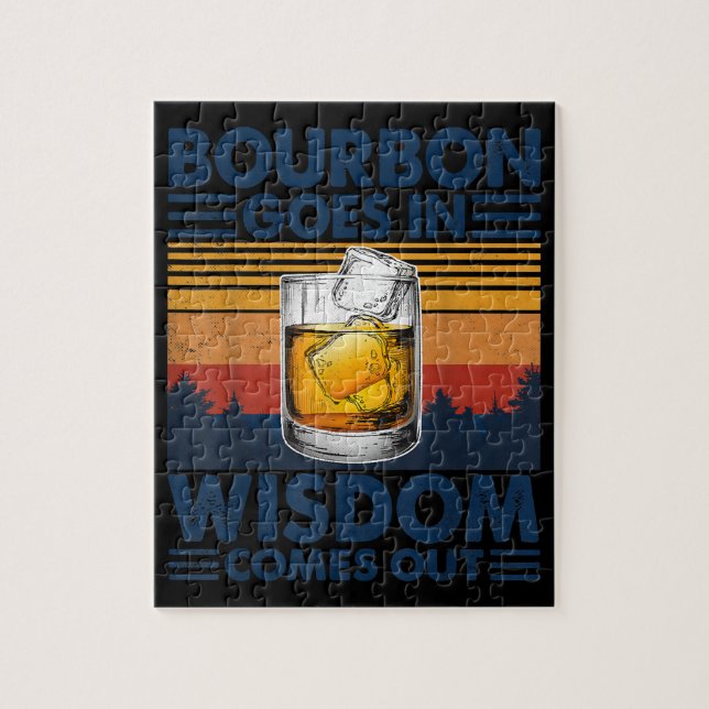 Whiskey Bourbon geht in Weisheit kommt heraus (Vertikal)