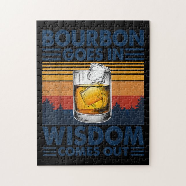 Whiskey  Bourbon Goes in Wisdom Comes Out (Vertikal)