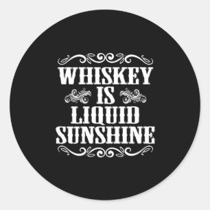 Whiskey Bourbon hilft Alkohol TShirt Geschenk Runder Aufkleber
