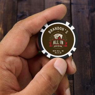 Whiskey Brown Benutzerdefinierte Rustikale Jungges Pokerchips