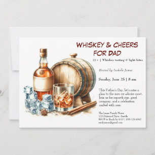 Whiskey & Cheers – Editierbare Vater-Tag- Einladung