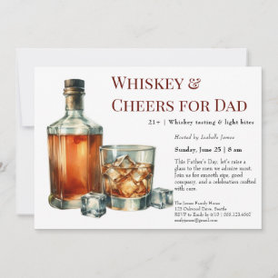 Whiskey & Cheers – Editierbare Vater-Tag- Einladung
