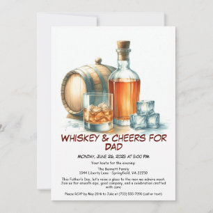 Whiskey & Cheveux pour Papa - Invitation de la Fêt